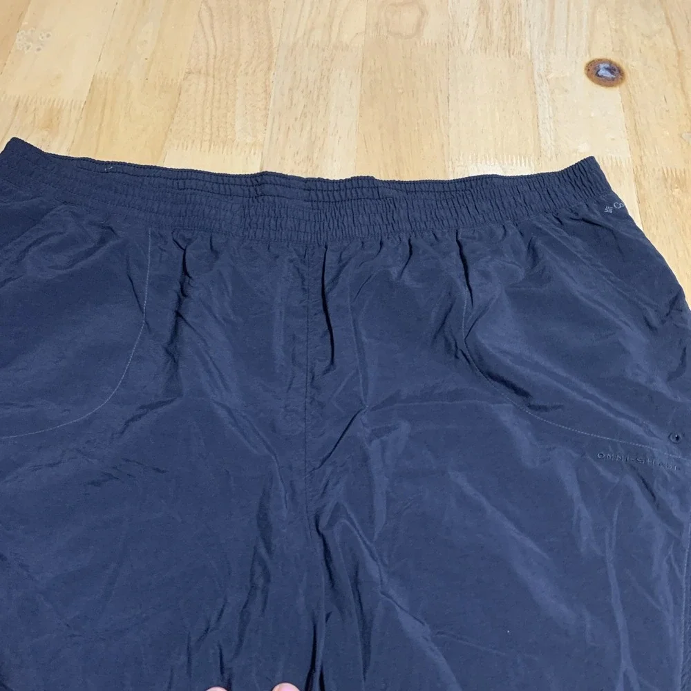 Columbia PFG Men's Black Swim Trunks Omni-Shade Lined‎ Fishing Shorts Size 2X